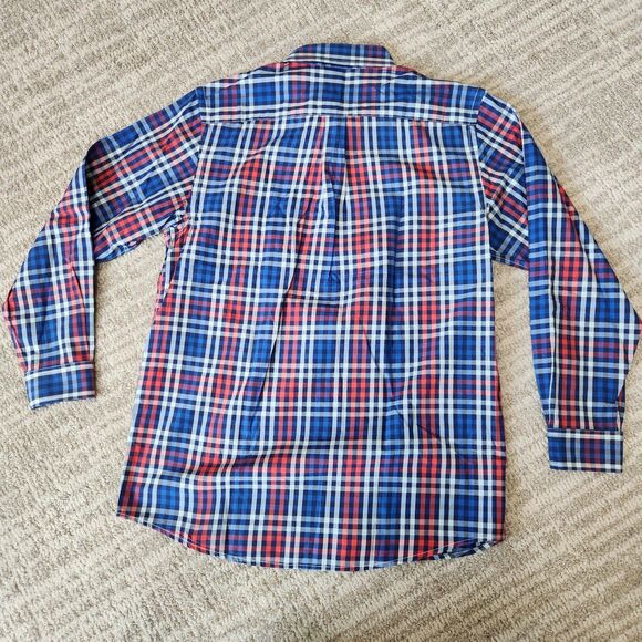 Vineyard Vines boys Whale shirt button down red blue white size M 12-14 - Picture 10 of 10
